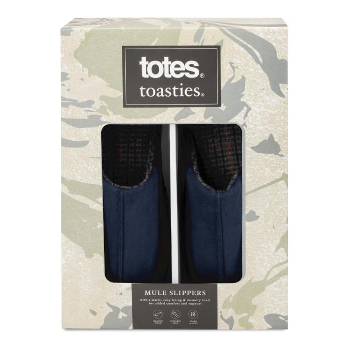 totes toasties® Mens Centre Seam Mule Navy Extra Image 7